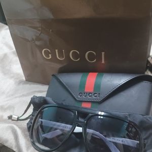 Gucci Black Aviators
